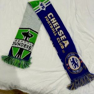 Older rare Seattle Sounders vs Chelsea Football Club Scarf